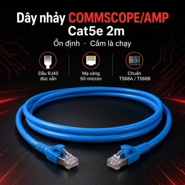 Dây nhảy COMMSCOPE/AMP Cat5e 2m