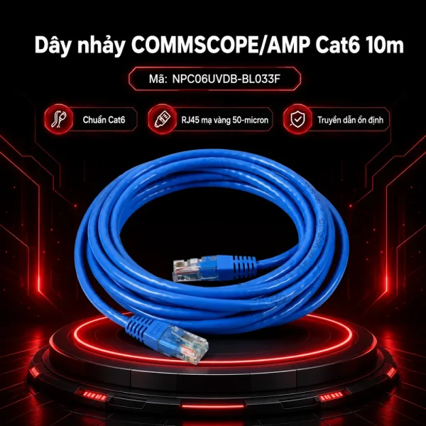Dây nhảy COMMSCOPE/AMP Cat6 10m – NPC06UVDB-BL033F