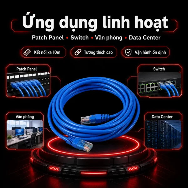 Dây nhảy COMMSCOPE/AMP Cat6 10m – NPC06UVDB-BL033F