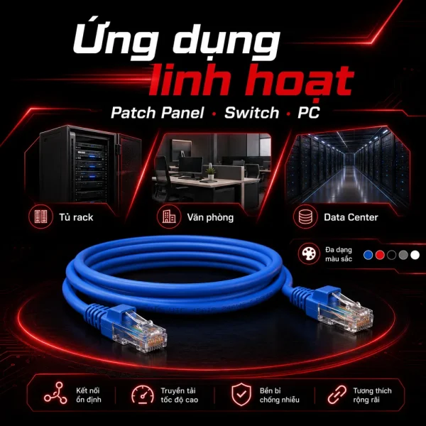 Dây nhảy COMMSCOPE/AMP Cat6 5m – NPC06UVDB-BL017F