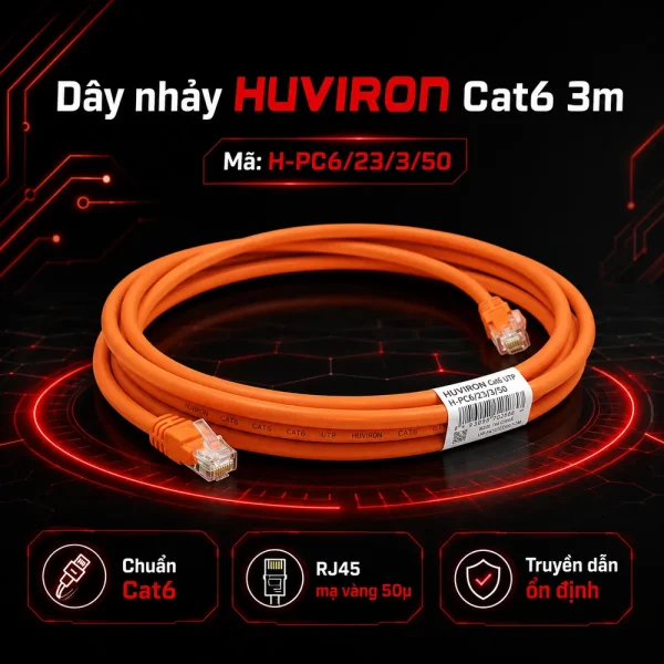 Dây nhảy đúc HUVIRON CAT6 UTP H-PC6/23/3/50