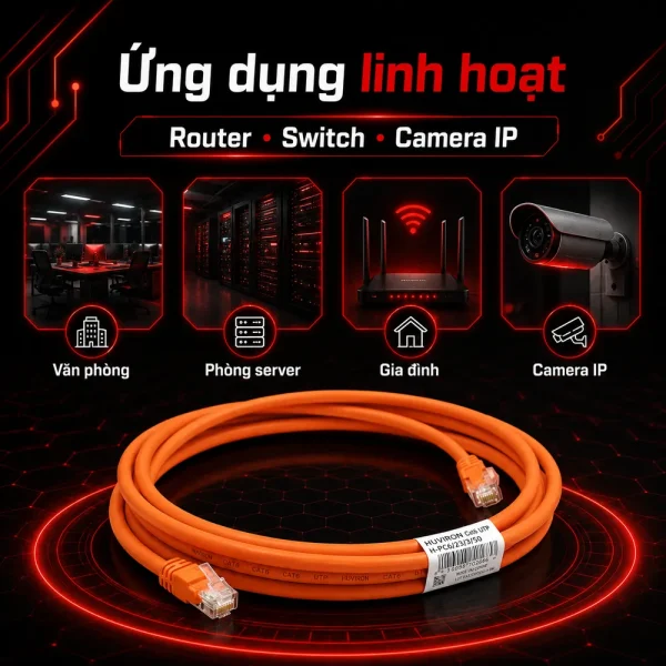 Dây nhảy đúc HUVIRON CAT6 UTP H-PC6/23/3/50