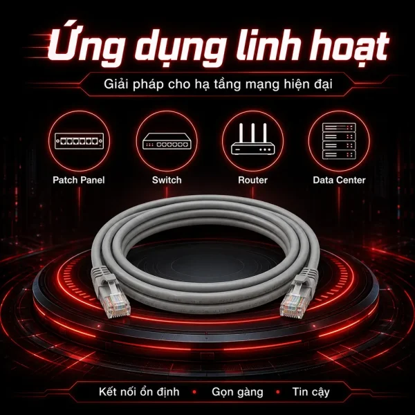 Dây nhảy mạng Cat6 UTP Hosiwell 24AWG LSZH 10105-3.0 3 mét
