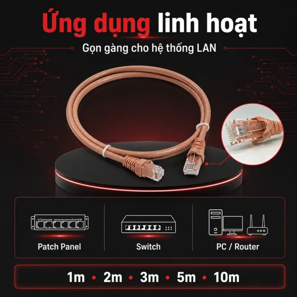 Dây nhảy mạng Legrand cat5e UTP RJ45 độ dài tuỳ chọn PN:632730