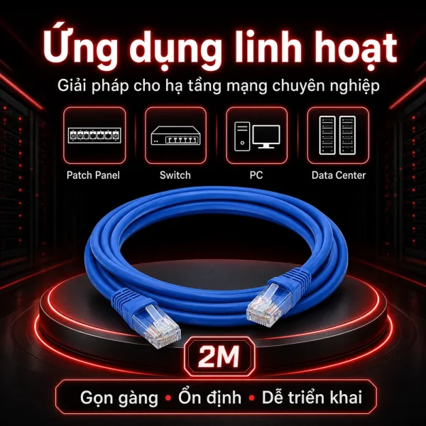 Dây nhảy mạng LS cat5e 2m – Patch cord LS cat5e 2m