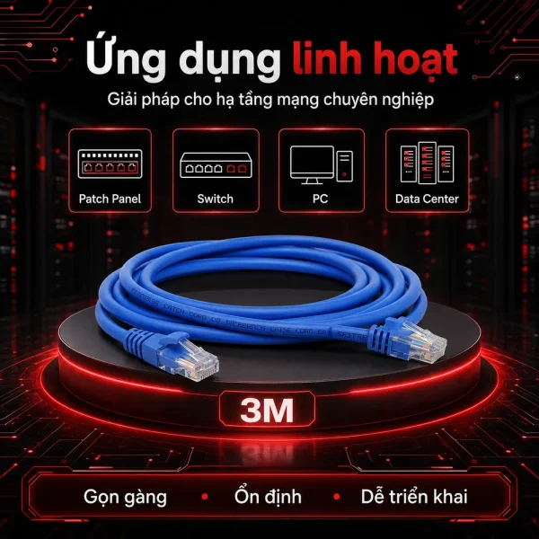 Dây nhảy mạng LS cat5e 3m – Patch cord LS cat5e 3m