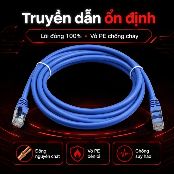 Dây nhảy mạng LS cat5e 5m – Patch cord LS cat5e 5m