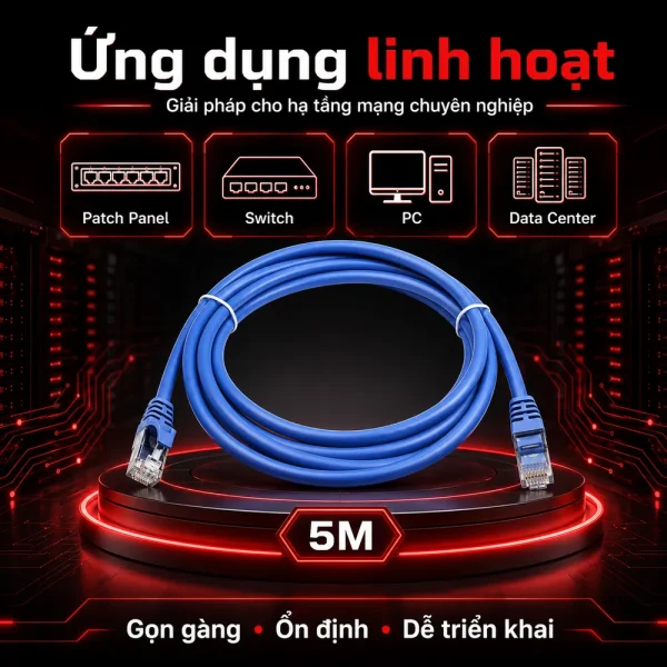 Dây nhảy mạng LS cat5e 5m – Patch cord LS cat5e 5m