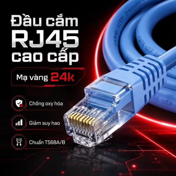 Dây nhảy mạng LS Cat6 10m – Patch cord LS Cat6 10m