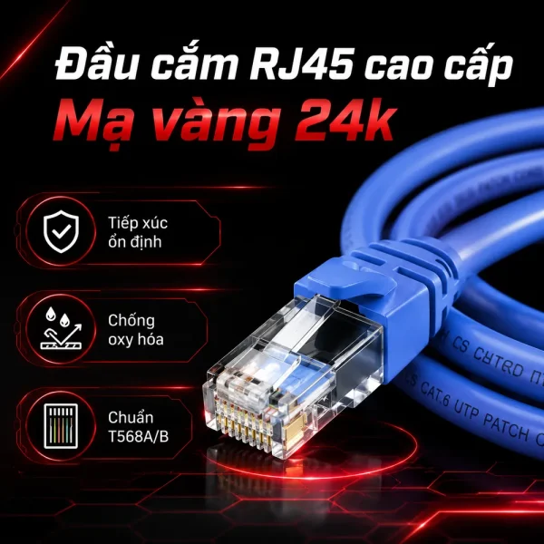 Dây nhảy mạng LS Cat6 15m – Patch cord LS Cat6 15m