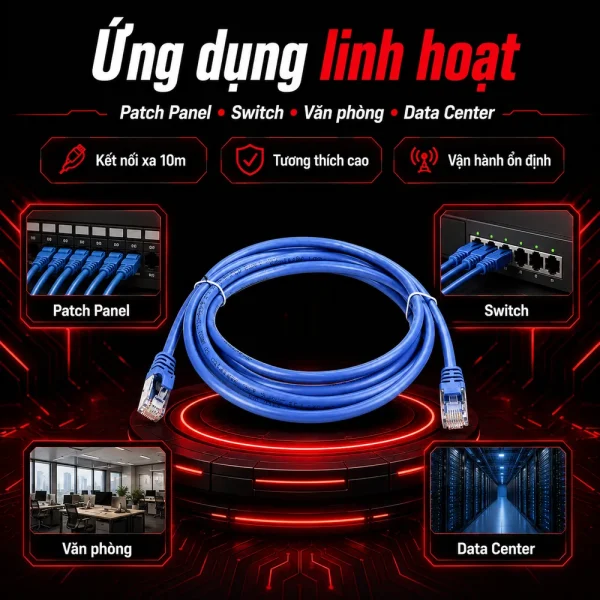 Dây nhảy mạng LS Cat6 5m – Patch cord LS Cat6 5m