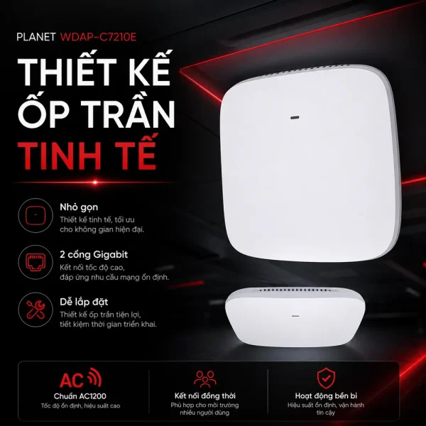 Điểm truy cập không dây Planet WDAP-C7210E băng tần kép