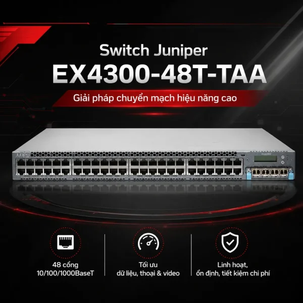 Switch Juniper 48 Port 10/100/1000BaseT EX4300-48T-TAA