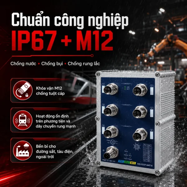 Switch Planet IGS-5227-6MT-X – 6×10/100/1000T M12, IP67