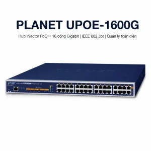 Hub cấp nguồn Planet UPOE-1600G 16 cổng Gigabit 802.3bt