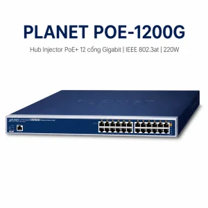Hub Injector Planet POE-1200G 12 cổng Gigabit IEEE 802.3at