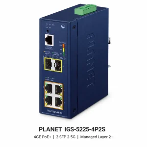 IGS-5225-4P2S Switch công nghiệp L2+ 4x1G/PoE + 2x1G/2.5G SFP