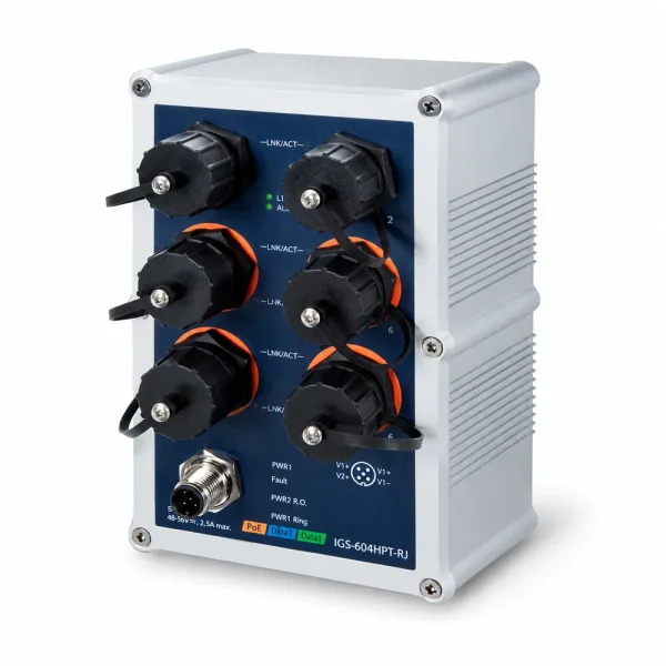 IGS-604HPT-RJ Switch công nghiệp 4x1G 802.3at PoE + 2x1G