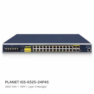 IGS-6325-24P4S Switch công nghiệp L3 24x1G/PoE + 4x SFP
