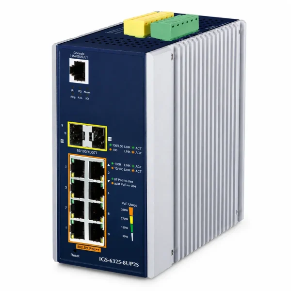 IGS-6325-8UP2S Switch công nghiệp L3 8x1G/PoE + 2x1G SFP