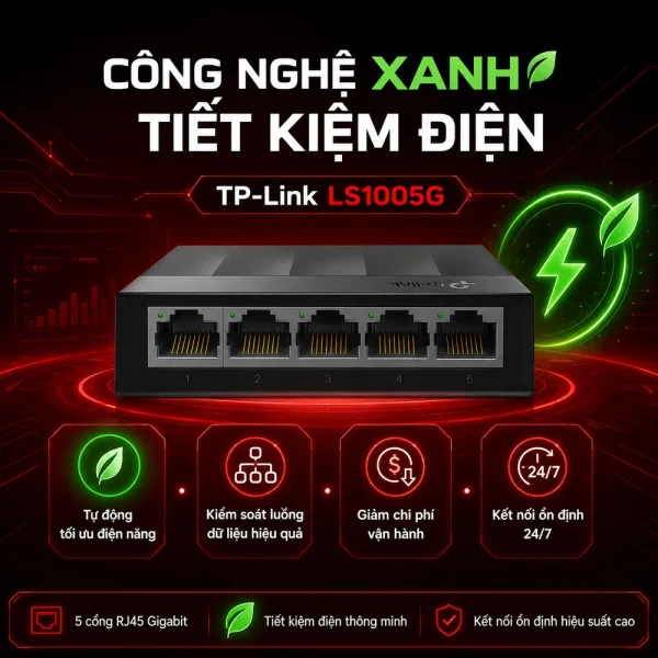 LS1005G Switch TP-LINK Để Bàn 5 Cổng 10/100/1000Mbps