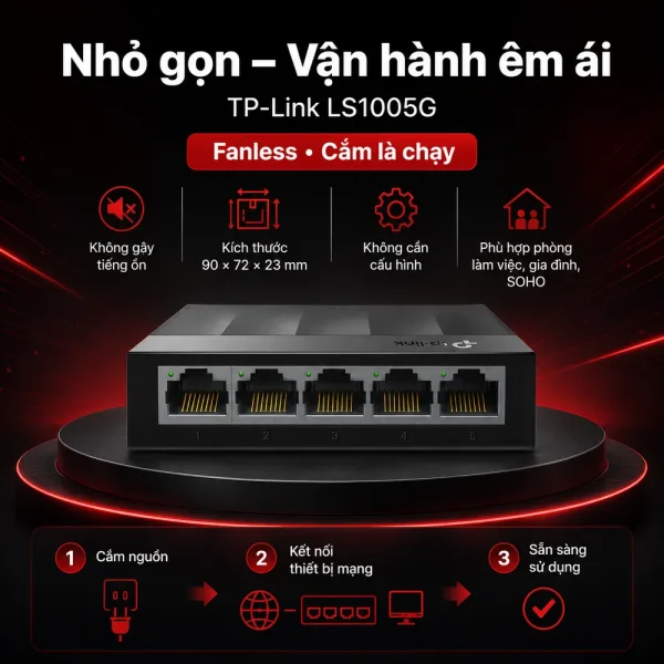 LS1005G Switch TP-LINK Để Bàn 5 Cổng 10/100/1000Mbps