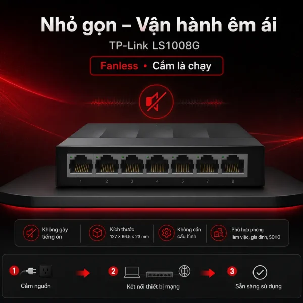 LS1008G Switch TP-LINK Để Bàn 8 Cổng 10/100/1000Mbps
