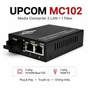 Media Converter Ethernet UPCOM 2 cổng 10/100M MC102