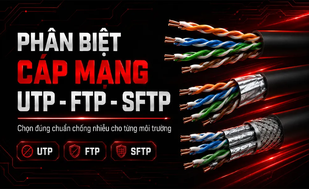 phân biệt cáp mạng utp ftp sftp