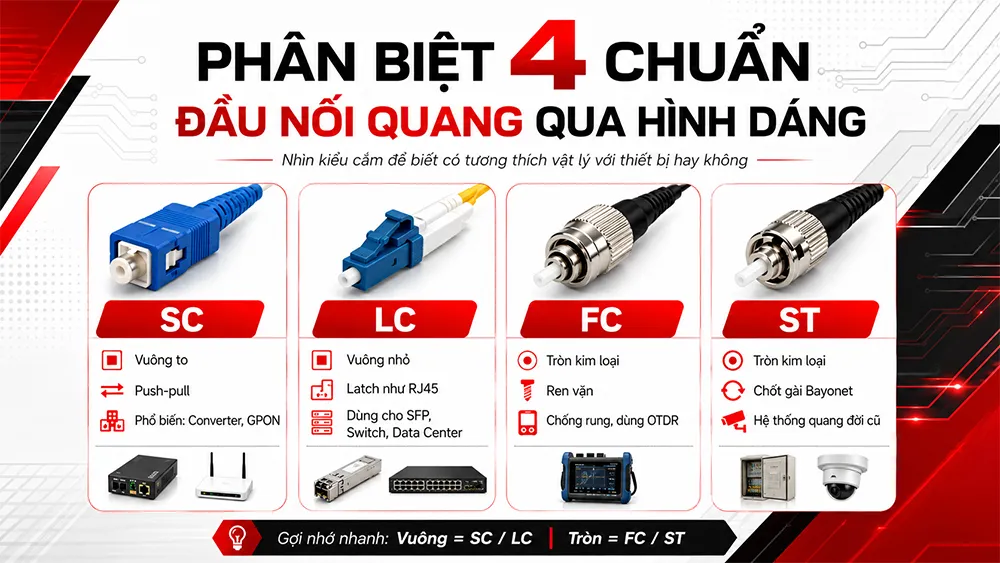 phân biệt qua hình dáng