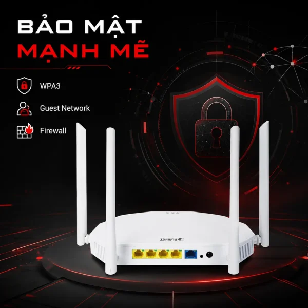 Router Planet 802.11ax băng tần kép 1800Mbps WDRT-1800AX