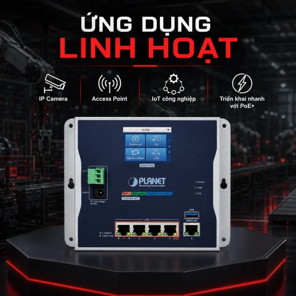 Router Planet WGR-500-4PV 4 cổng Gigabit 802.3at PoE