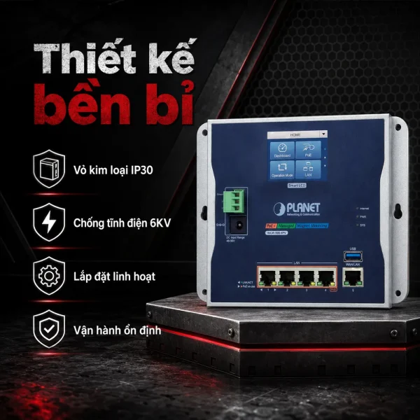 Router Planet WGR-500-4PV 4 cổng Gigabit 802.3at PoE
