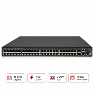 Switch Aruba HPE JL825A 5140 48G POE+ 2SFP+ 2XGT EI