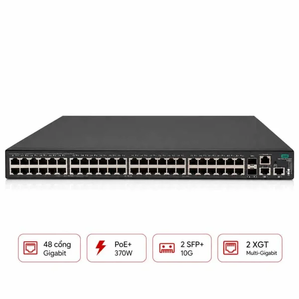 Switch Aruba HPE JL825A 5140 48G POE+ 2SFP+ 2XGT EI