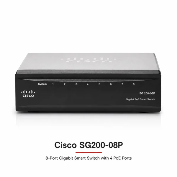 Switch chia mạng Cisco 8Port 10/100/1000Mbps SG200-08P