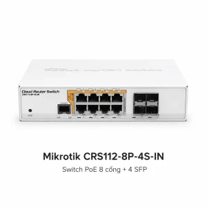 Switch chia mạng Mikrotik CRS112-8P-4S-IN