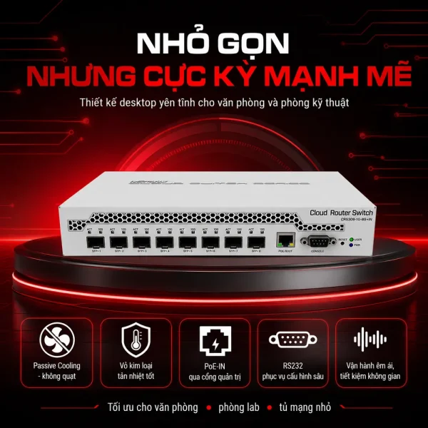 Switch chia mạng Mikrotik CRS309-1G-8S+IN