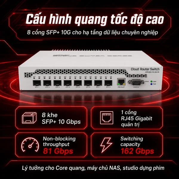Switch chia mạng Mikrotik CRS309-1G-8S+IN