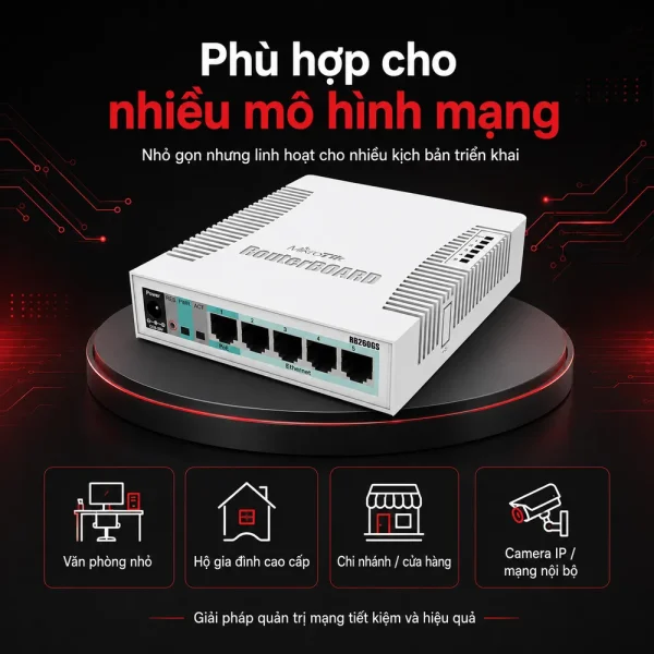 Switch chia mạng Mikrotik RB260GS