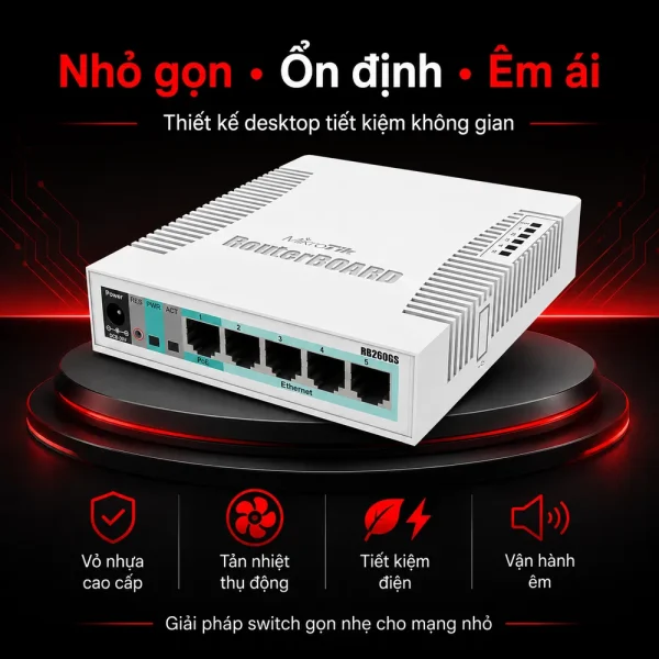 Switch chia mạng Mikrotik RB260GS