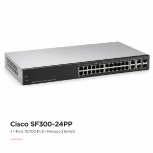 Switch chia mạng PoE Cisco 24Port 10/100Mbps SF300-24PP