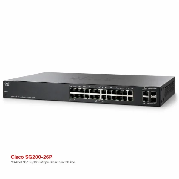 Switch chia mạng PoE Cisco 26Port 10/100/1000Mbps SG200-26P