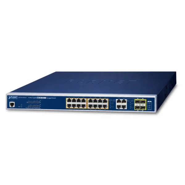 Switch chia mạng POE PLANET GS-4210-16UP8T4X quản lý