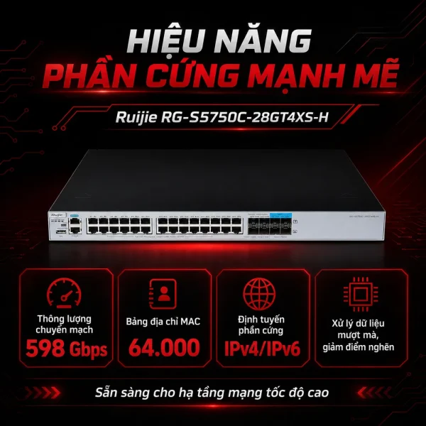 Switch chia mạng Ruijie RG-S5750C-28GT4XS-H