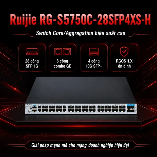 Switch chia mạng RUIJIE RG-S5750C-28SFP4XS-H