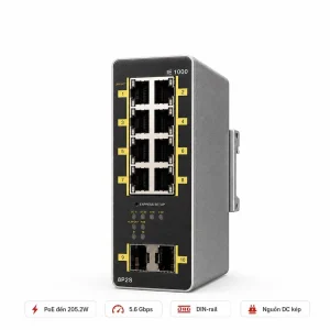 Switch công nghiệp Cisco IE-1000-8P2S-LM, 8 cổng FE hỗ trợ PoE 180W