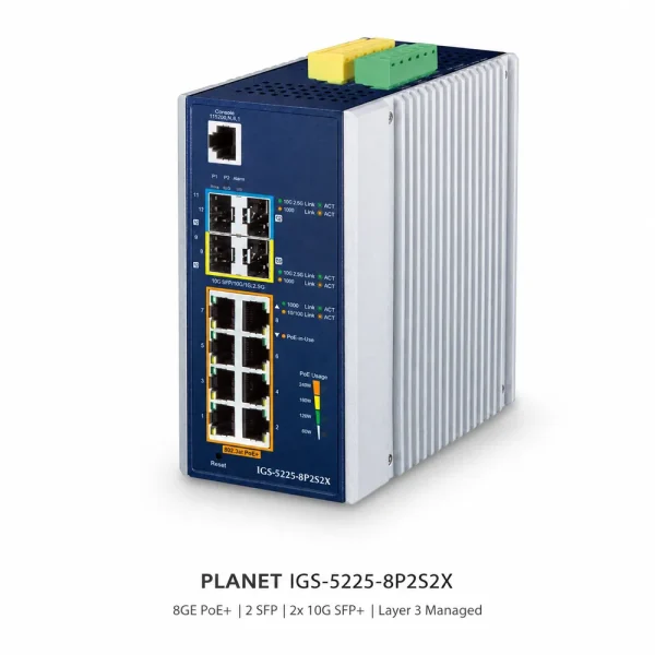 Switch công nghiệp PLANET IGS-5225-8P2S2X L3