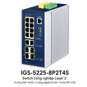 Switch công nghiệp Planet IGS-5225-8P2T4S L2