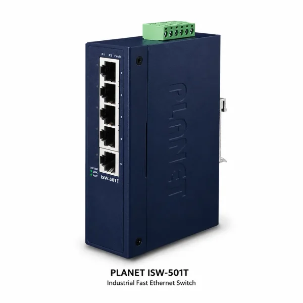 Switch công nghiệp Planet ISW-501T 5-Port 10/100TX